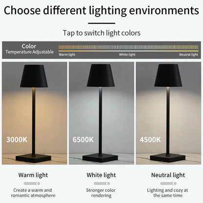 Rechargeable LED Table Lamp – Touch Dimmable Cordless Desk Light