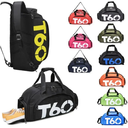 T60 Sports Gym Bag with Dry Wet Separation – Large Capacity