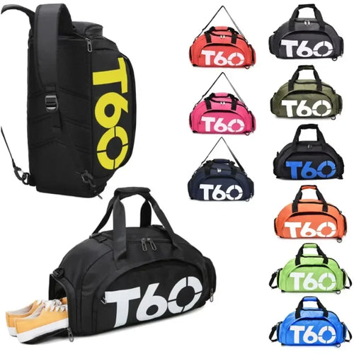 T60 Sports Gym Bag with Dry Wet Separation – Large Capacity