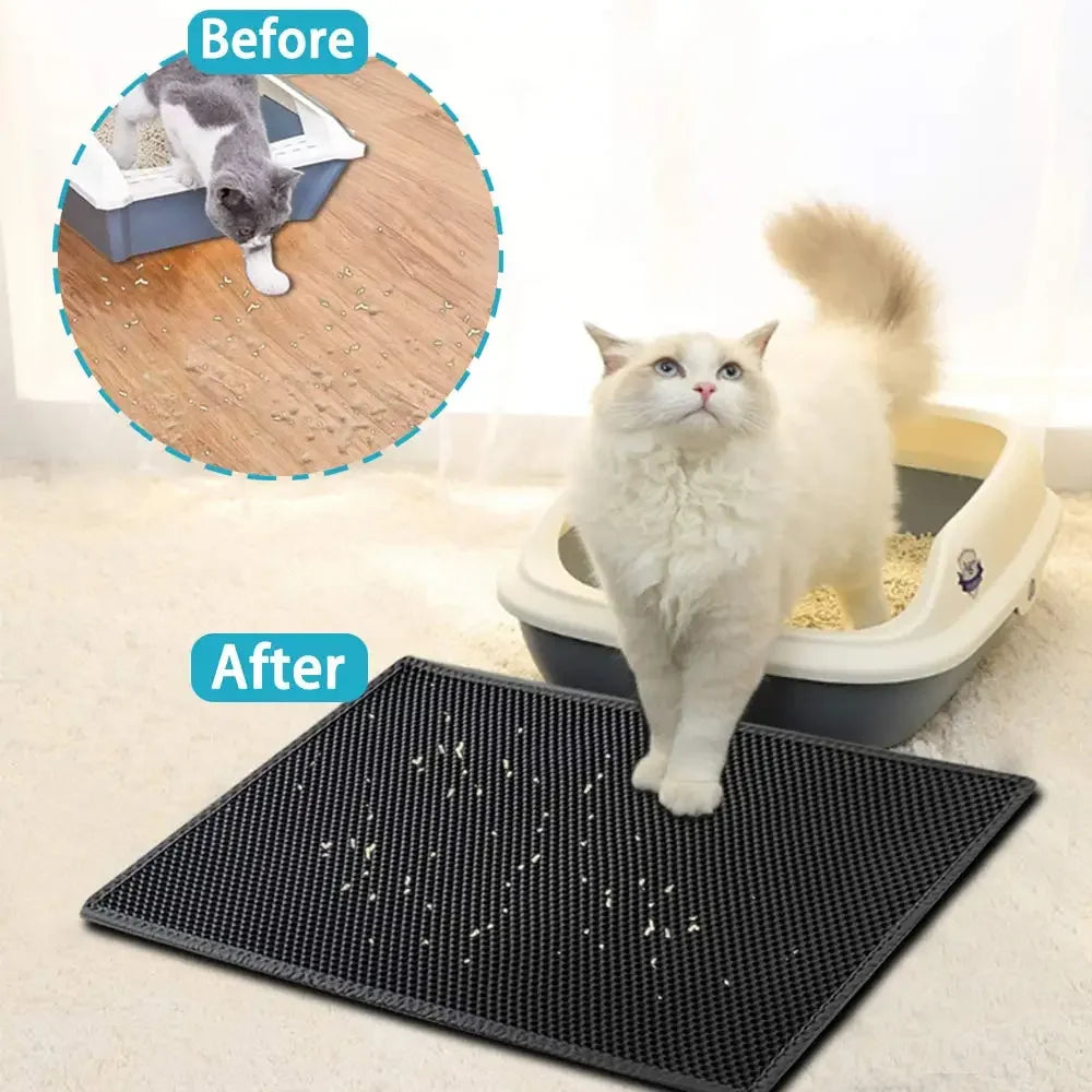 Cat Litter Mat – Double Layer Waterproof Non-Slip