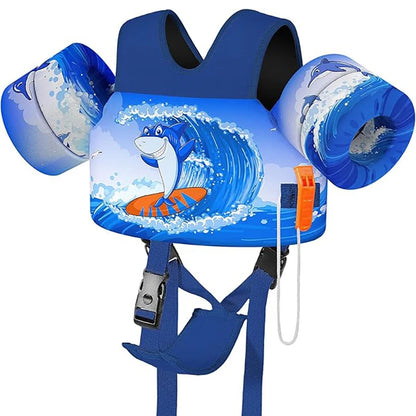 Kids Swim Vest with Arm Floaties – Toddler Pool Float 15–70 lbs