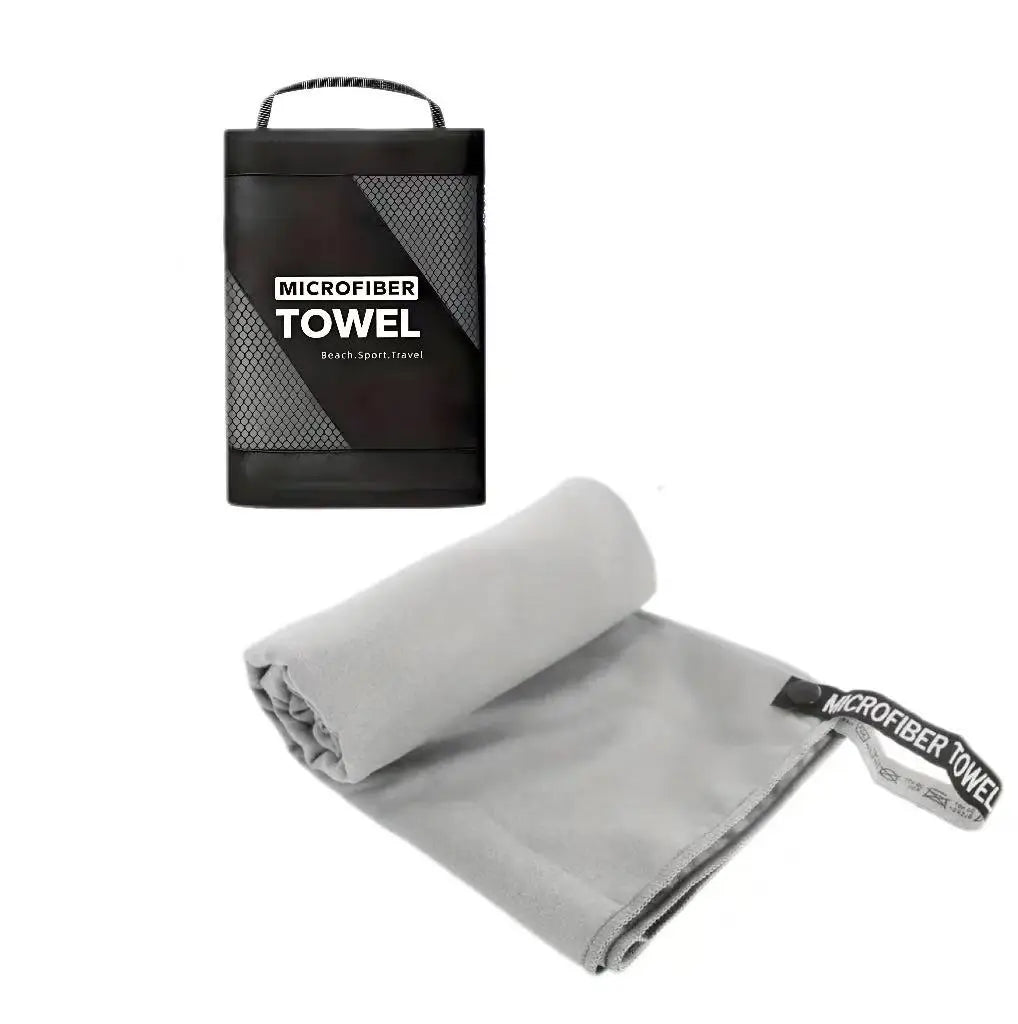 Microfiber Sports Towel with Carry Case – Quick Dry for Beach, Gym & Travel