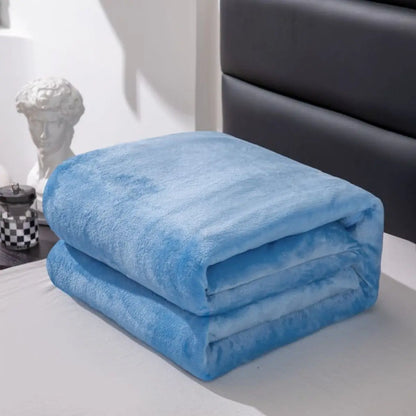 Plush Fleece Blanket – Thick Soft Solid Color, 13 Colors & 6 Sizes
