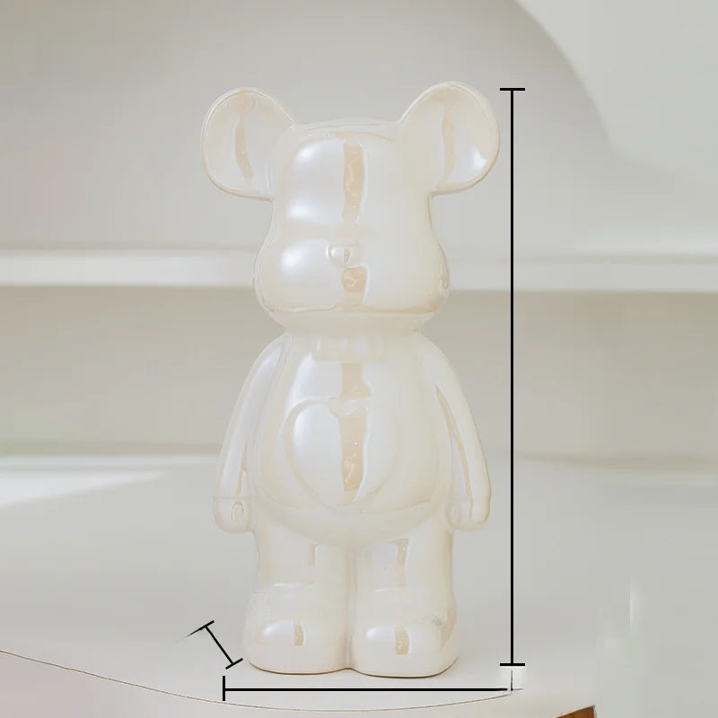 Bear Brick Ceramic Statue – Aesthetic Home Decor Figurine