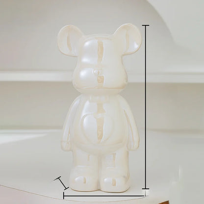 Bear Brick Ceramic Statue – Aesthetic Home Decor Figurine