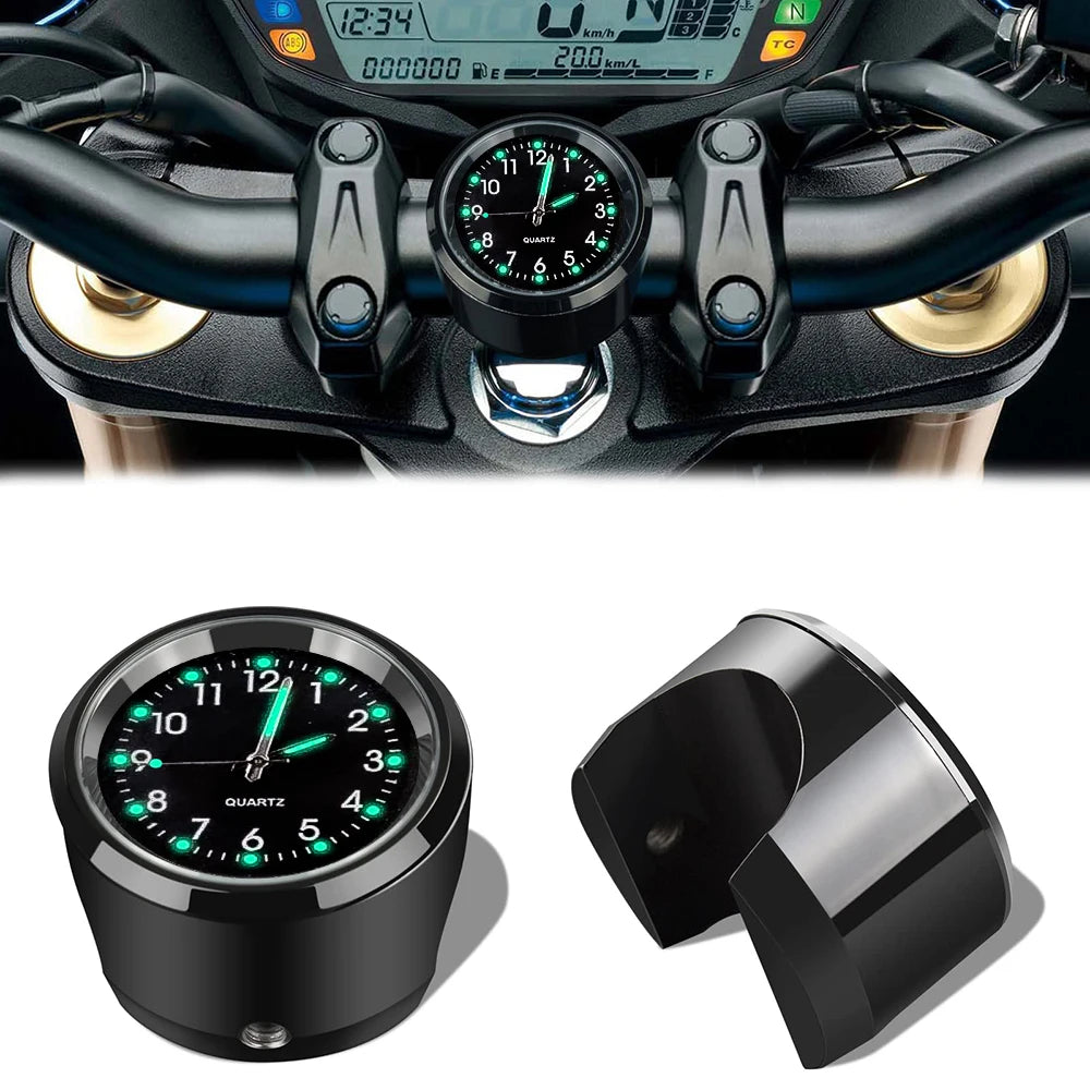 Handlebar Clock – Luminous Quartz Watch for Motorcycle & Bicycle