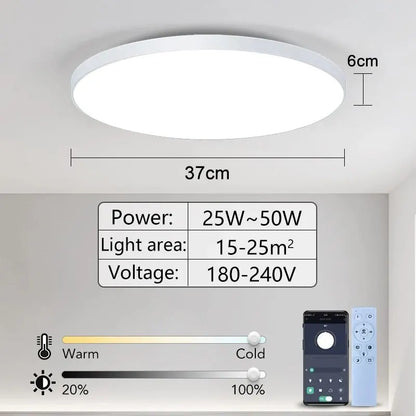 Smart LED Ceiling Light Dimmable | App & Remote Control