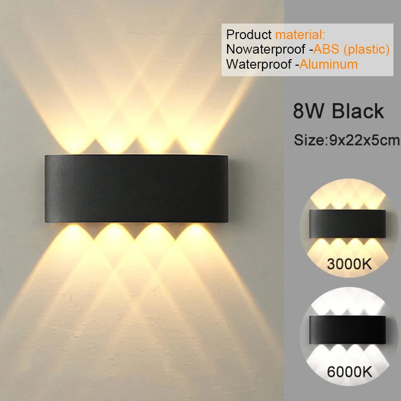 LED Wall Sconce Up Down Light – Modern Indoor Outdoor Wall Lamp