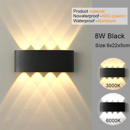 LED Wall Sconce Modern Up Down Indoor Outdoor Light Fixture