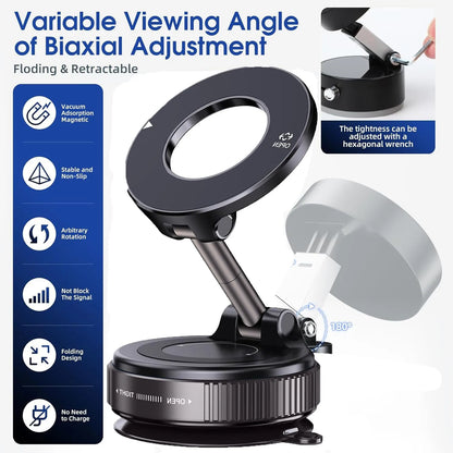 N52 Magnetic Car Phone Holder Foldable Dashboard Mount