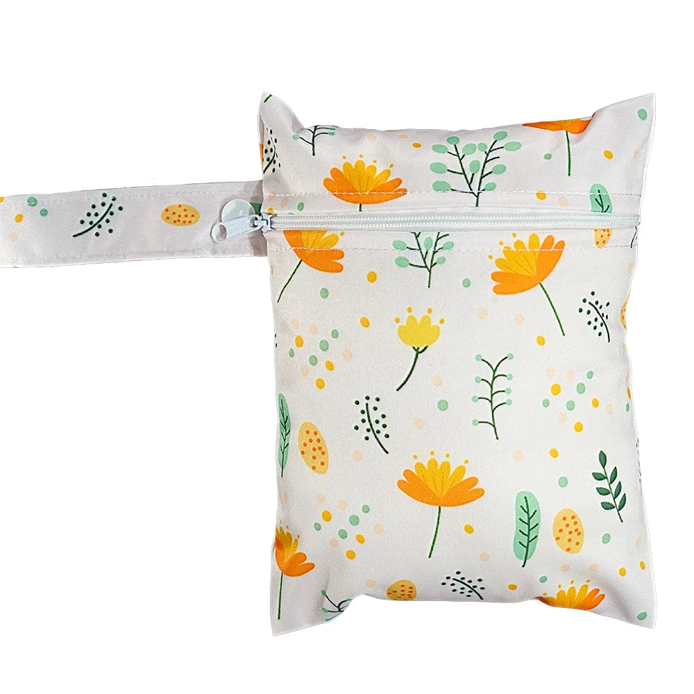 Waterproof Wet Dry Diaper Bag 20x25cm PUL Zipper Pouch
