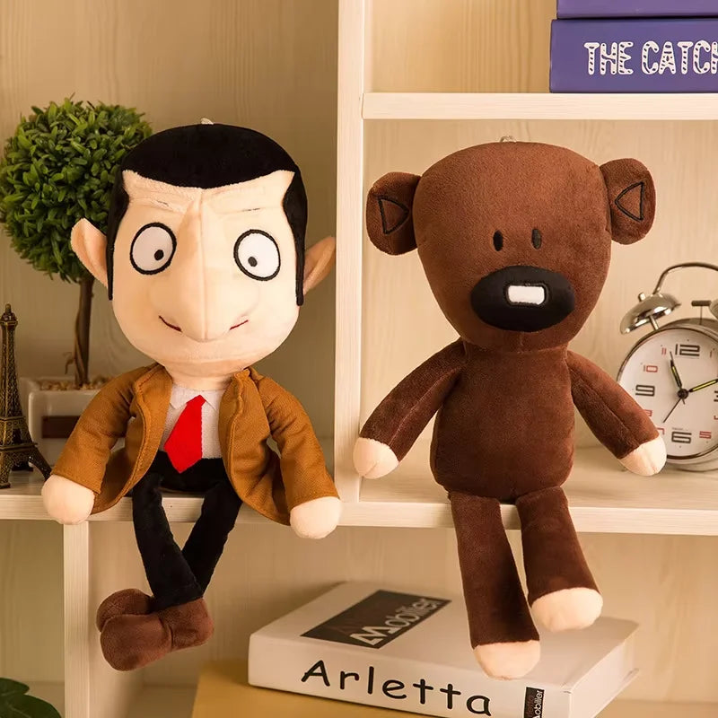 Mr. Bean Plush Toy Set – Stuffed Doll with Teddy Bear