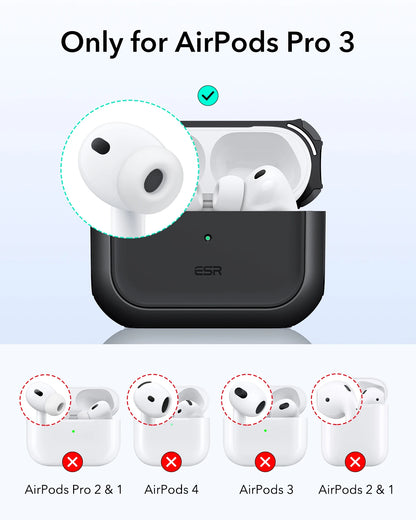ESR AirPods Pro Case – Heavy-Duty Drop Protection with Carabiner Clip