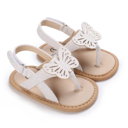 Baby Butterfly Sandals – Glitter Soft Sole Summer Shoes