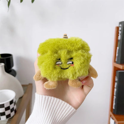 Cute Plush Monster AirPods Case – Fluffy Cartoon Cover