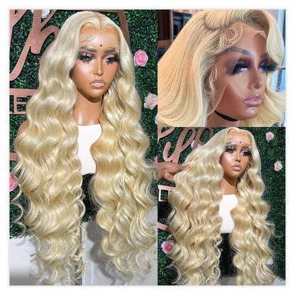613 Honey Blonde Body Wave Lace Front Wig – HD Transparent Brazilian Human Hair