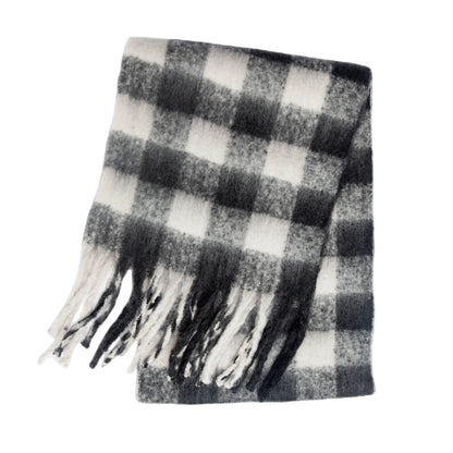 Women's Thick Winter Scarf – Colorblock Cashmere Shawl Wrap