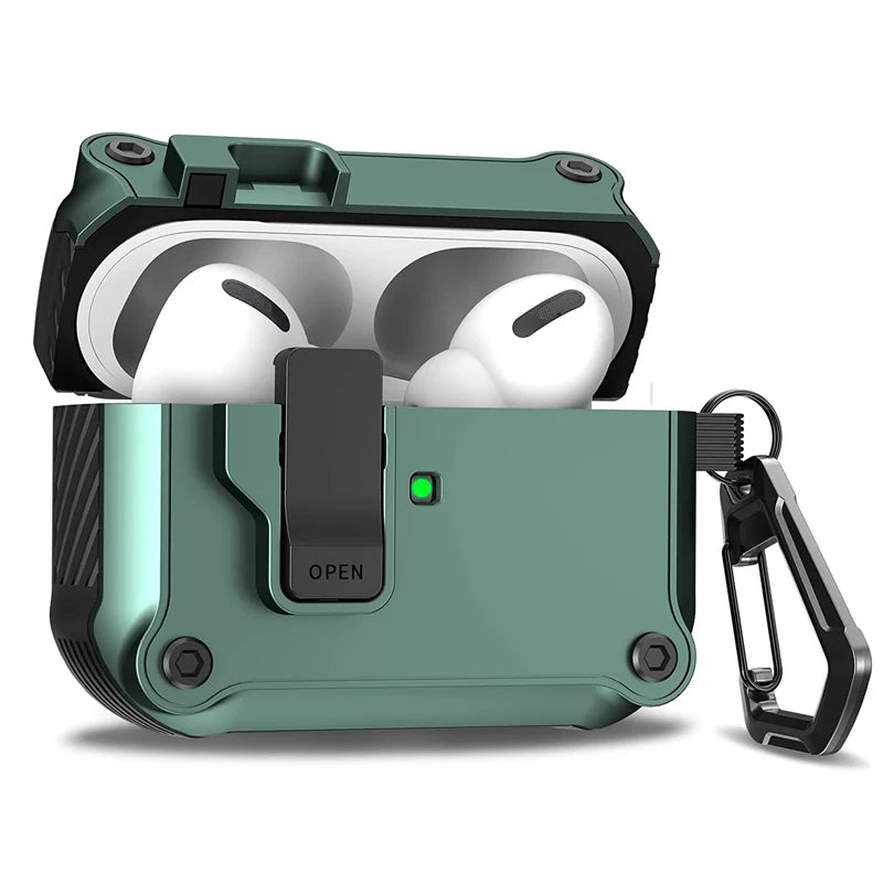 AirPods Pro 3 Case with Security Lock & Carabiner Hook