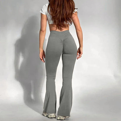 Butt Lifting Scrunch Flare Leggings – Women's High Waist Yoga Pants