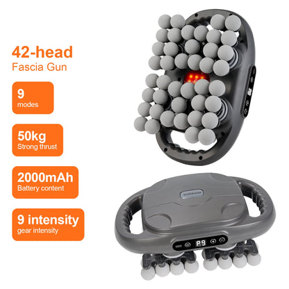 Fascia Gun Massager – Multi-Head High-Frequency Vibration