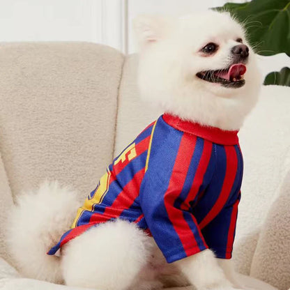 Dog Soccer Jersey Shirt – Breathable Mesh Sports Tee for Pets