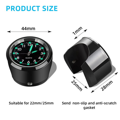 Handlebar Clock – Luminous Quartz Watch for Motorcycle & Bicycle