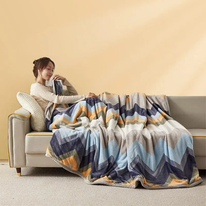 Soft Flannel Throw Blanket – Thick Cozy Fleece for Bed & Sofa