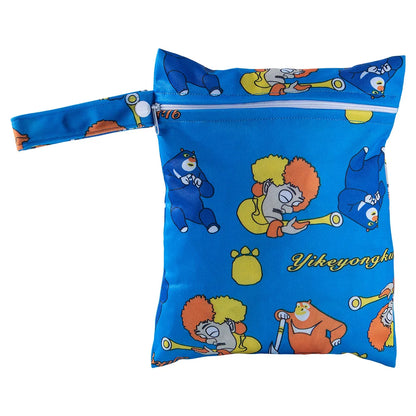 Waterproof Wet Dry Diaper Bag 20x25cm PUL Zipper Pouch