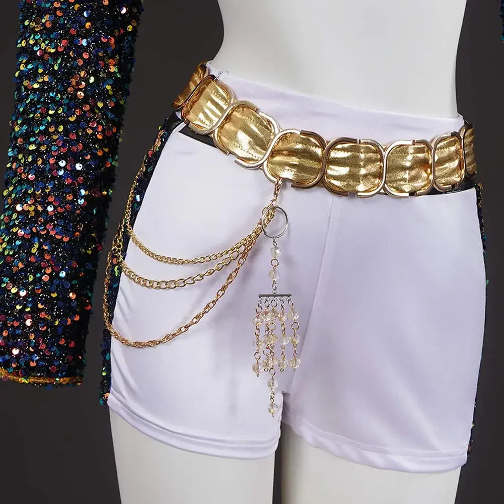 Girls Halloween Cosplay Costume Set with Gold Accessories
