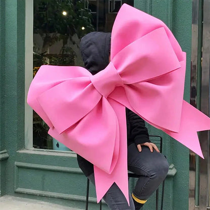 Large Decorative Bow for Christmas, Wedding & Party Decor – Red & Pink