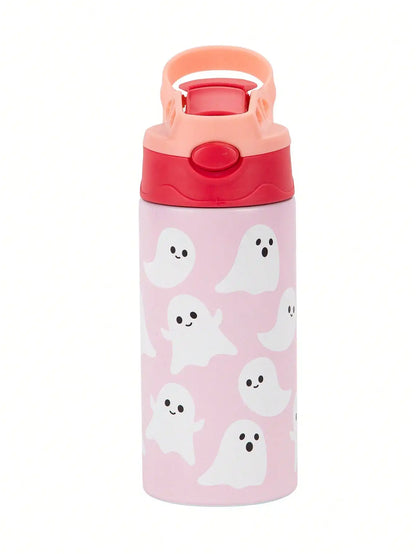 Kids Insulated Water Bottle with Straw – 12oz Cute Cartoon Design