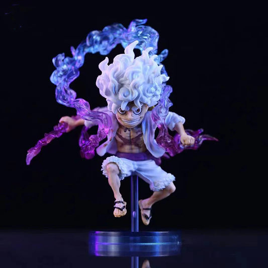 10CM One Piece Luffy Gear 5 Sun God Nika Action Figure