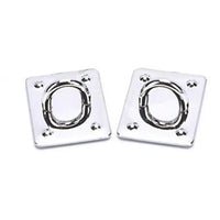 2pcs Square silver