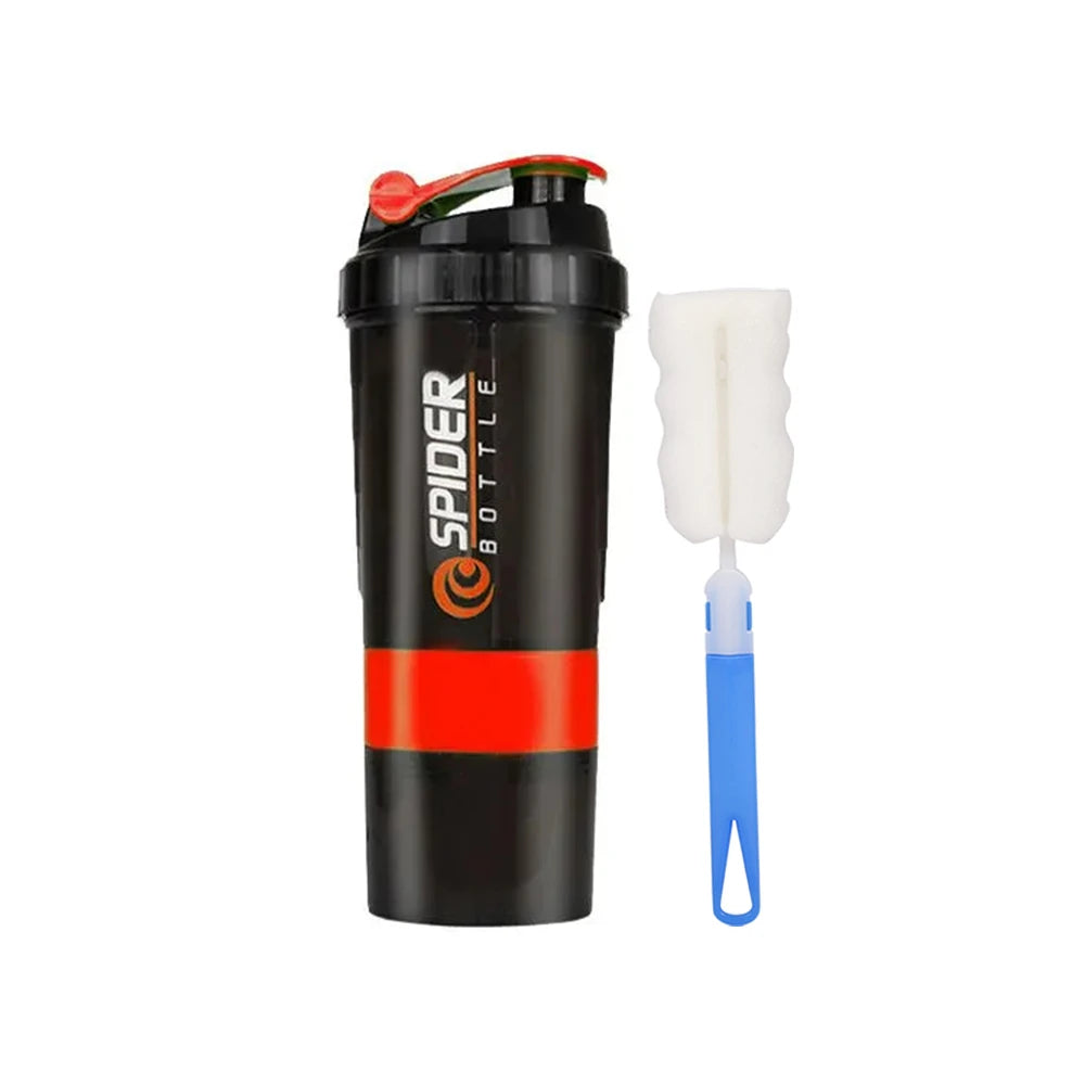 3 Layer Protein Shaker Bottle with Powder Storage