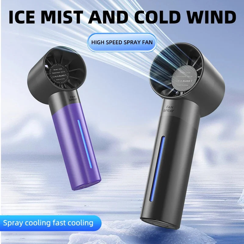 Handheld Misting Fan Portable Mini Spray Fan USB Rechargeable