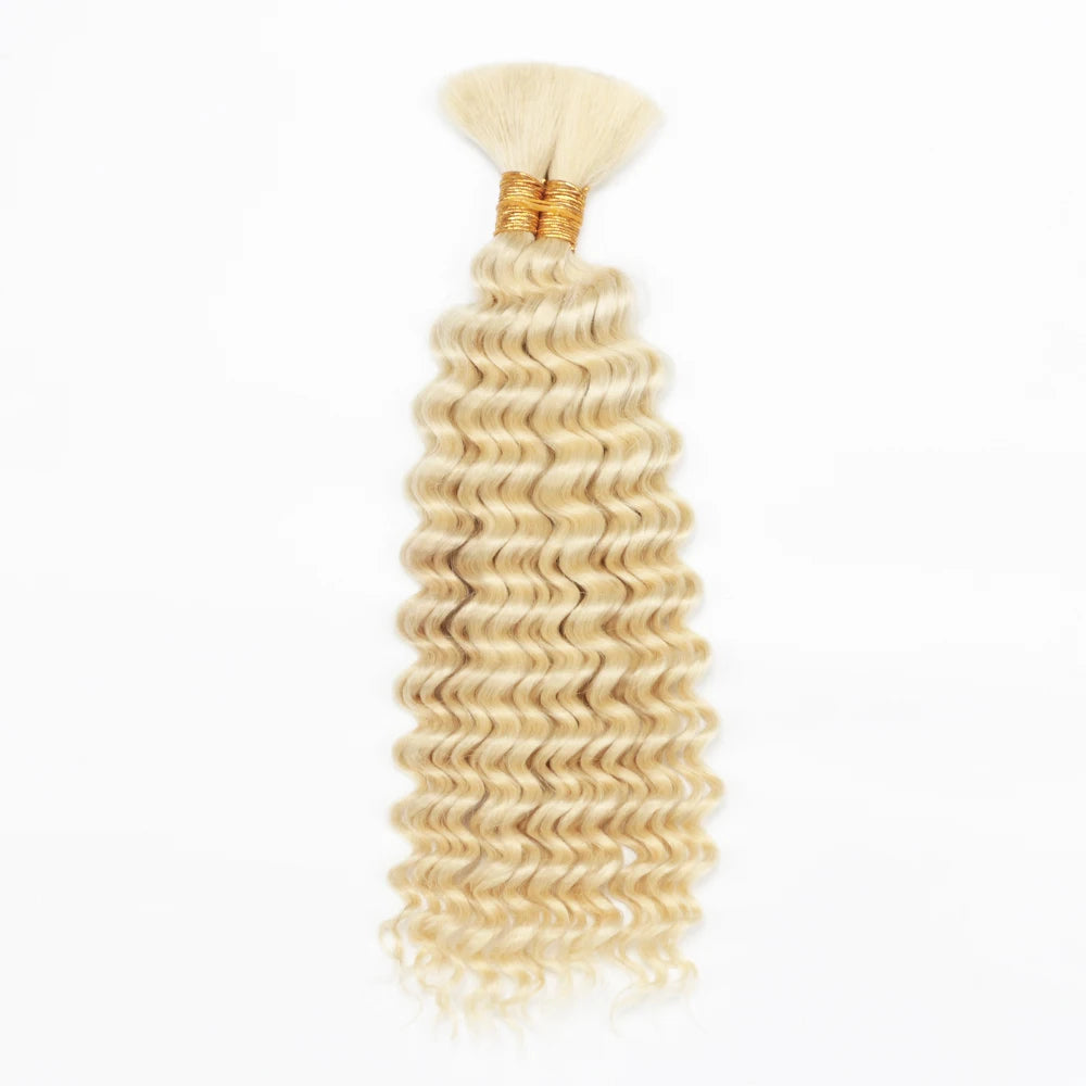 Deep Wave Human Braiding Hair Bulk 100g No Weft for Boho Braids