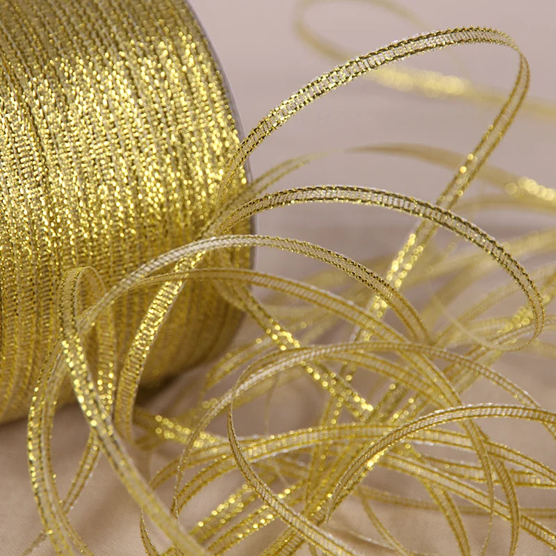 Glitter Satin Ribbon 6mm x 25 Yards – Wedding, Party & Gift Wrapping