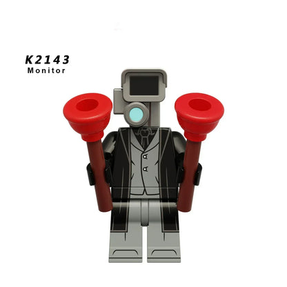 Skibidi Toilet Mini Building Block Figures – TV Man, Cameraman & More
