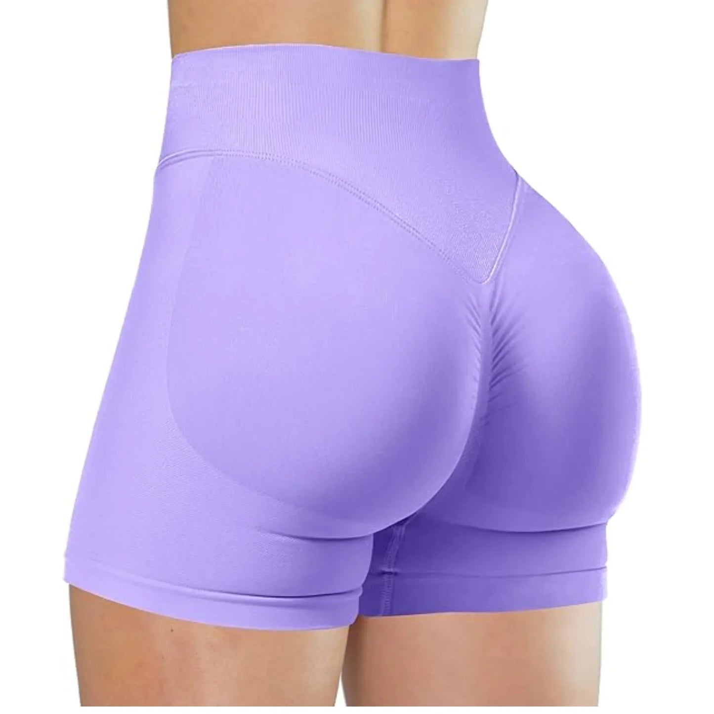 Women's High Waist Seamless Scrunch Yoga Shorts
