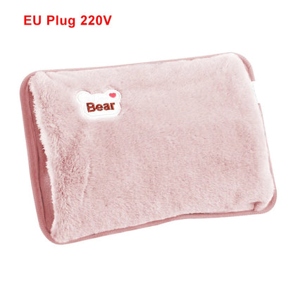 Electric Hot Water Bag Hand Warmer – Rechargeable Soft Plush Heating Pad