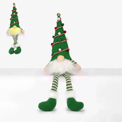 Light-Up Christmas Gnome Doll – Long-Leg Faceless Plush Holiday Decoration