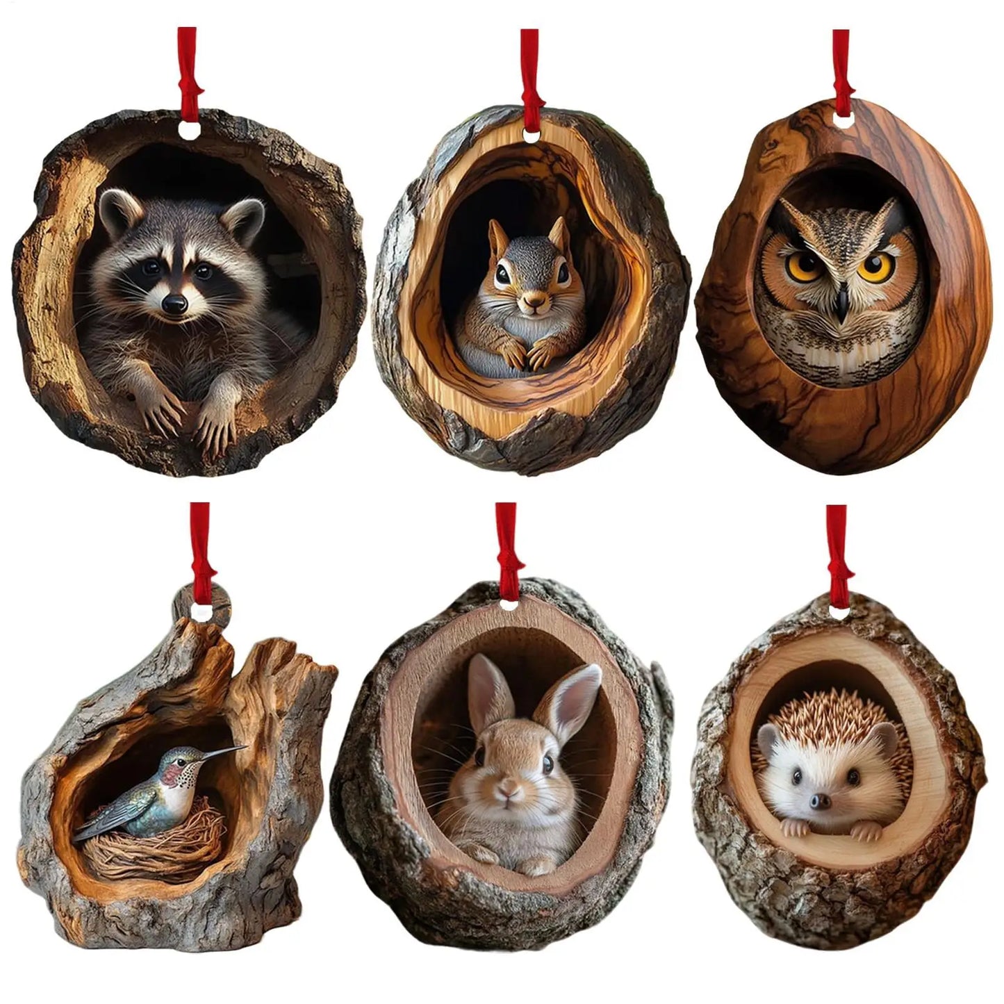 Christmas Animal Acrylic Ornament – Cute Tree Hanging Pendant