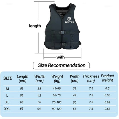 Neoprene Life Jacket for Adults and Kids Water Sports