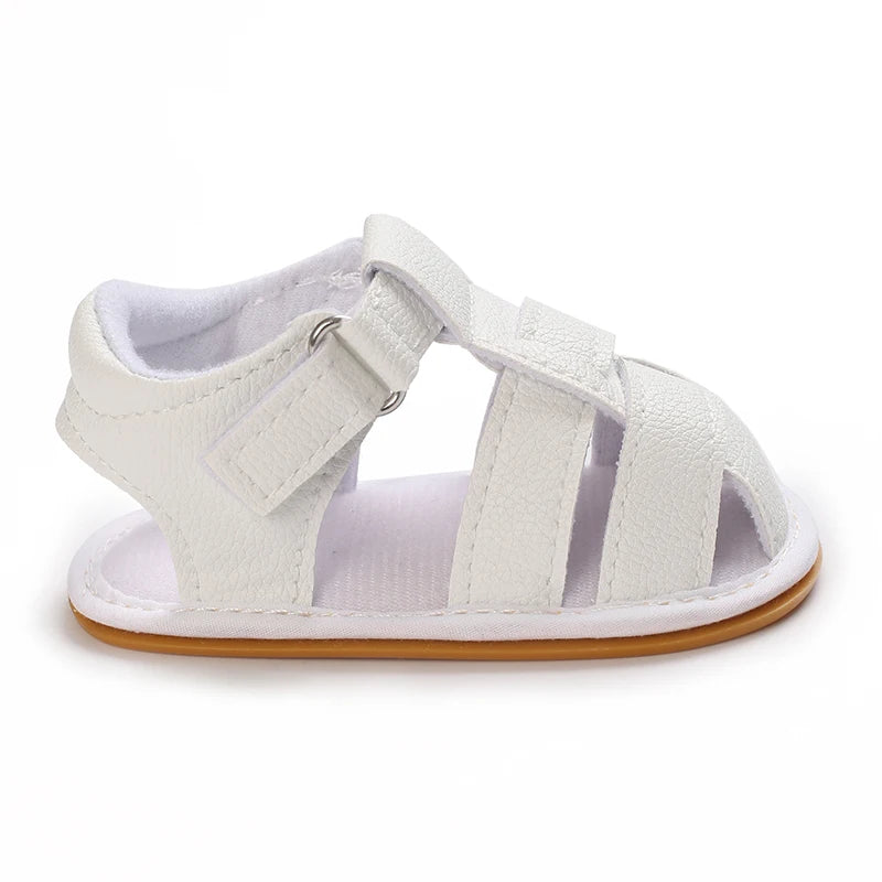 Baby First Walker Sandals – Soft Sole Closed-Toe Unisex (0-18 Months)