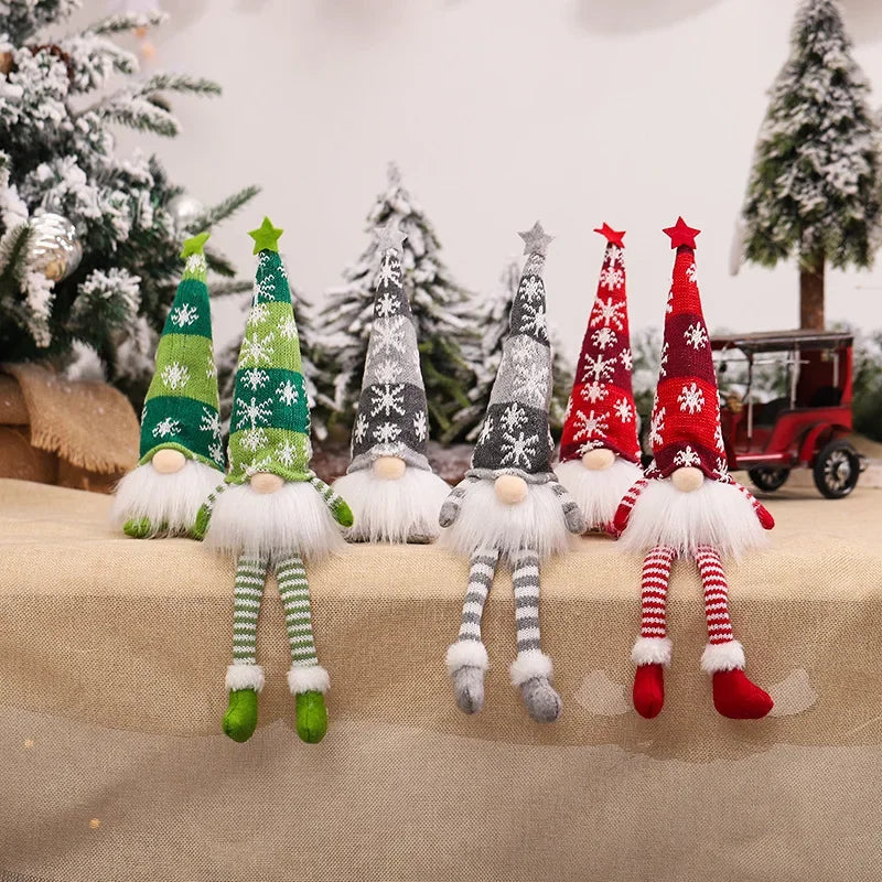 Light-Up Christmas Gnome Doll – Long-Leg Faceless Plush Holiday Decoration