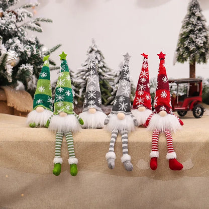 Light-Up Christmas Gnome Doll – Long-Leg Faceless Plush Holiday Decoration