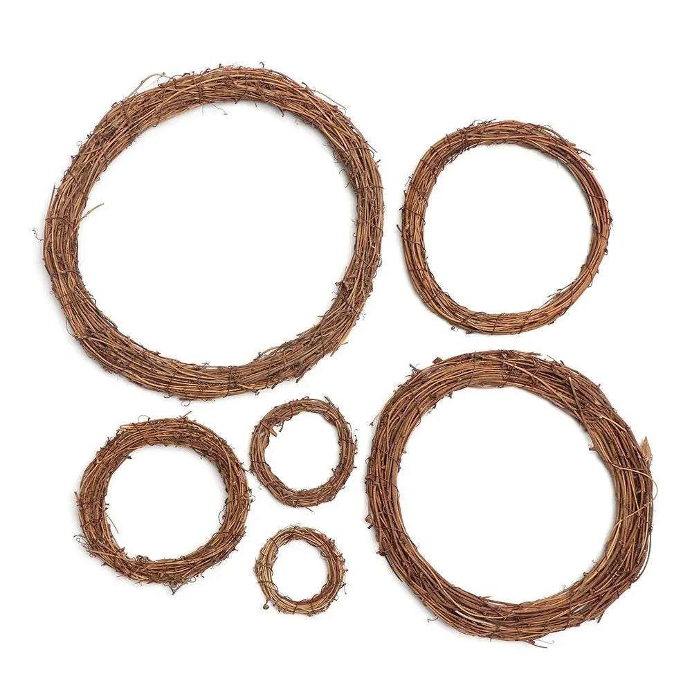 Natural Rattan Wreath Ring – Round & Heart DIY Craft Base