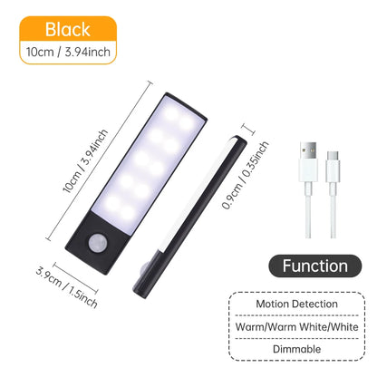 USB Rechargeable Motion Sensor LED Light – Cabinet & Wardrobe