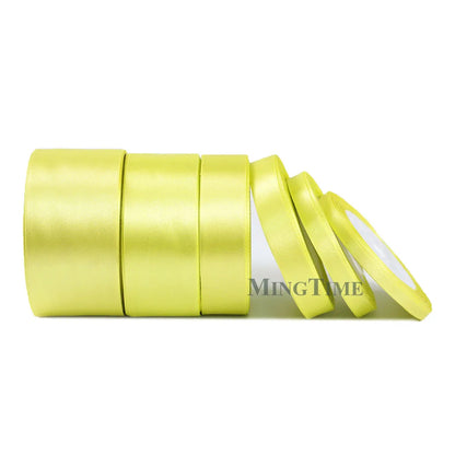 Satin Ribbon 25 Yards – 6mm to 50mm Wide, Multiple Colors