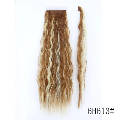 Wrap Around Ponytail Extension Synthetic Straight Hair 22-34 Inch